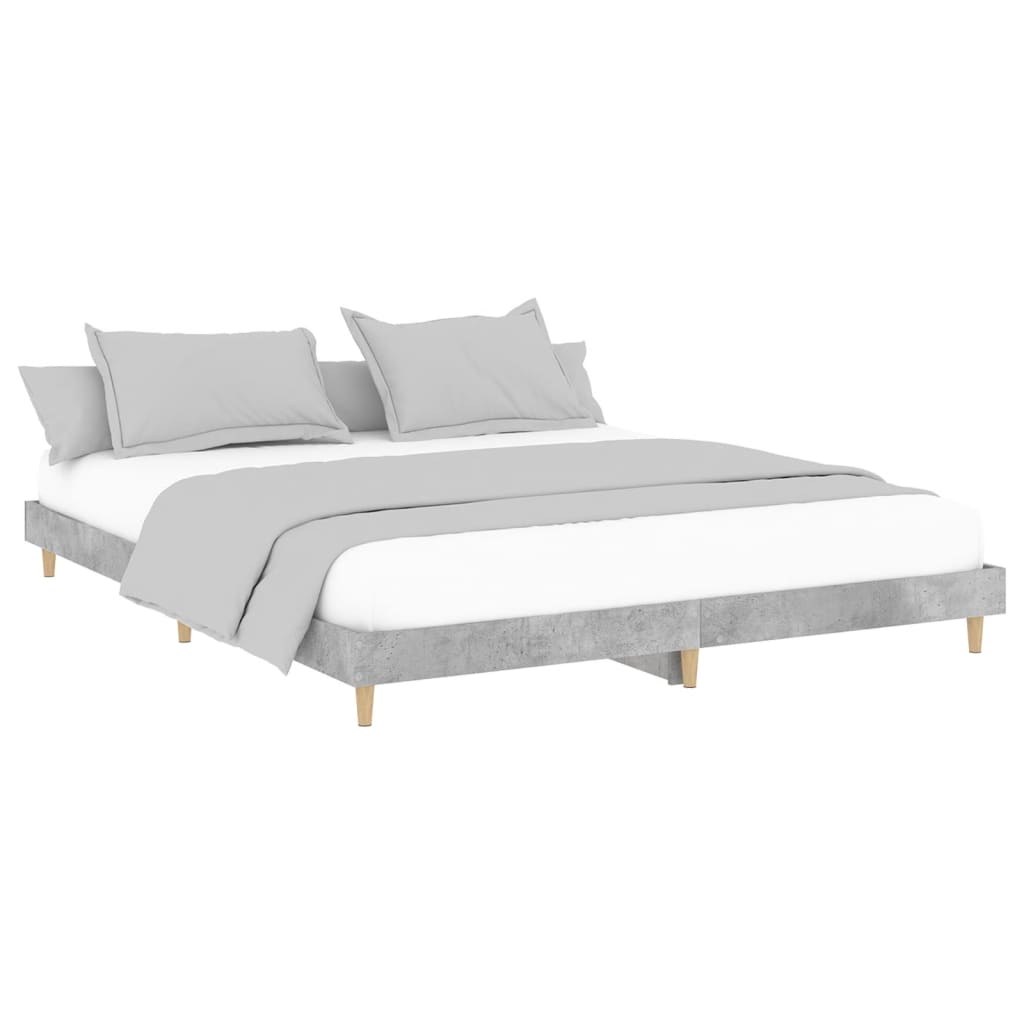 vidaXL Bed Frame without Mattress Concrete Grey 120x200 cm