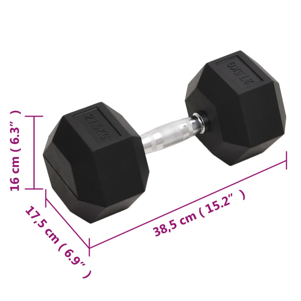 vidaXL Dumbbell 27.5 kg Cast Iron