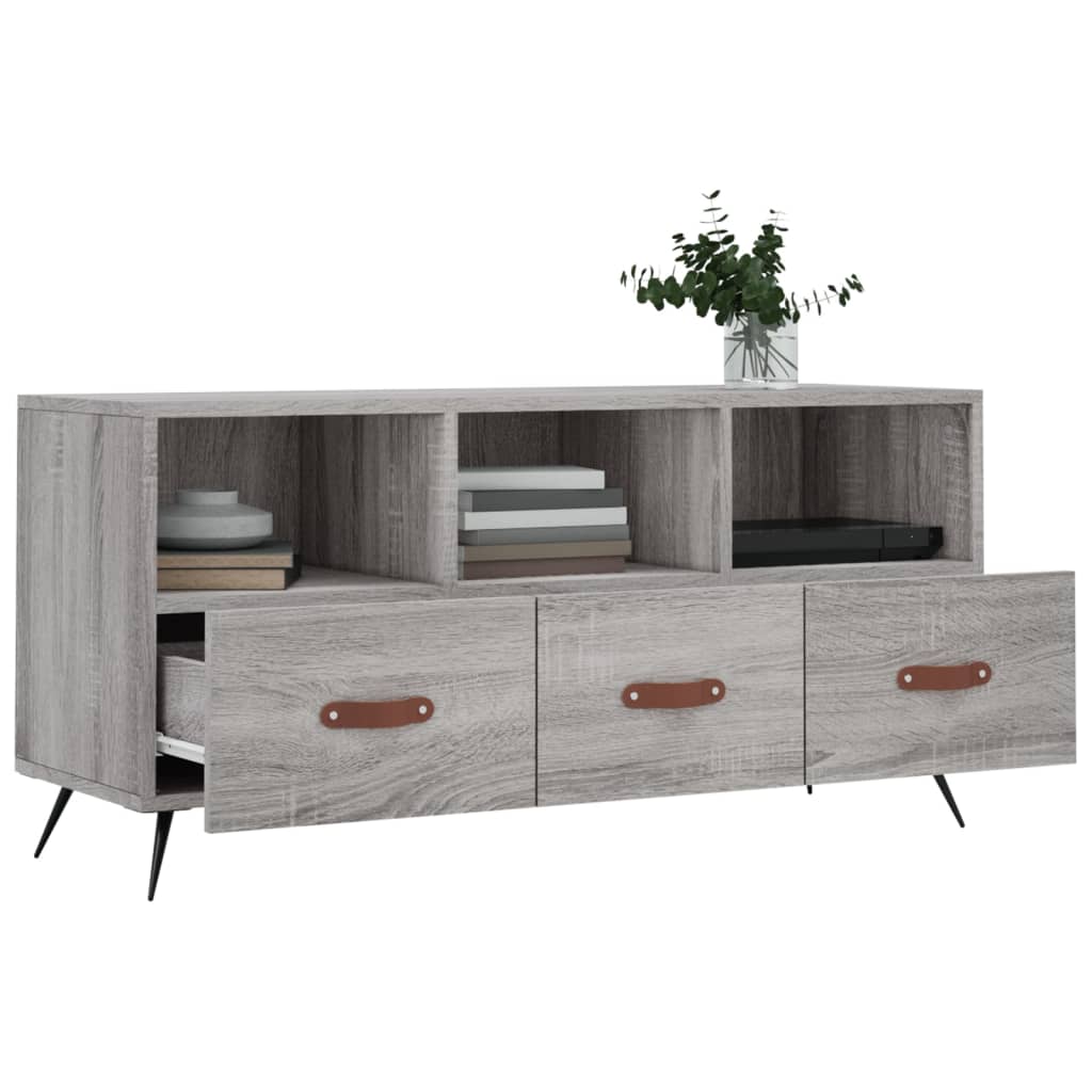 vidaXL TV Cabinet Grey Sonoma 102x36x50 cm Engineered Wood