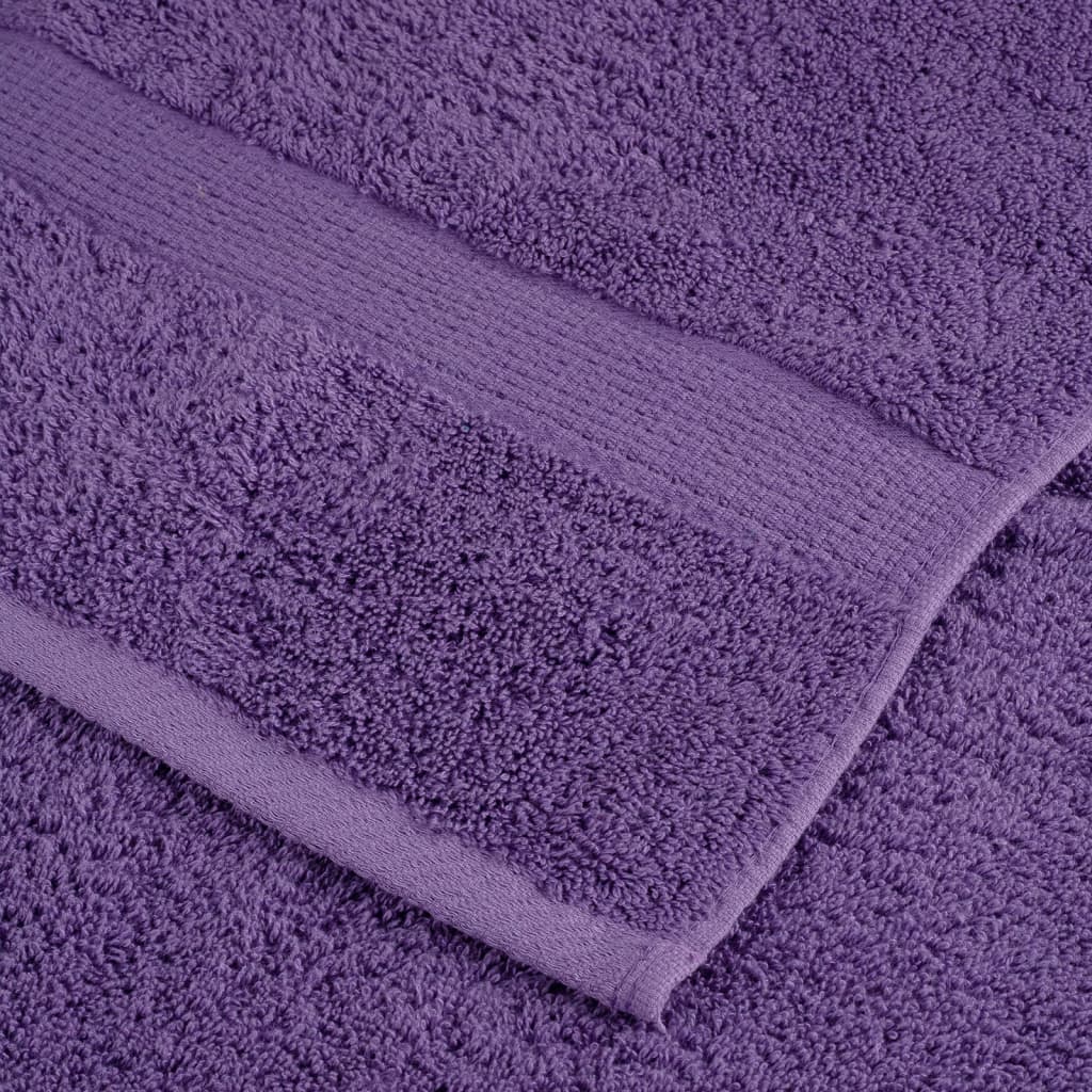 vidaXL Premium Hand Towels SOLUND 2 pcs Purple 50x100 cm 600 gsm