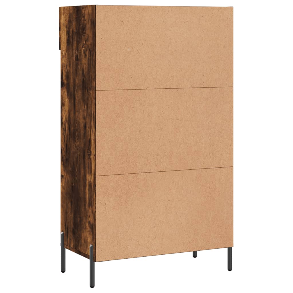 vidaXL Shoe Cabinet Smoked Oak 60x35x105 cm Engineered Wood