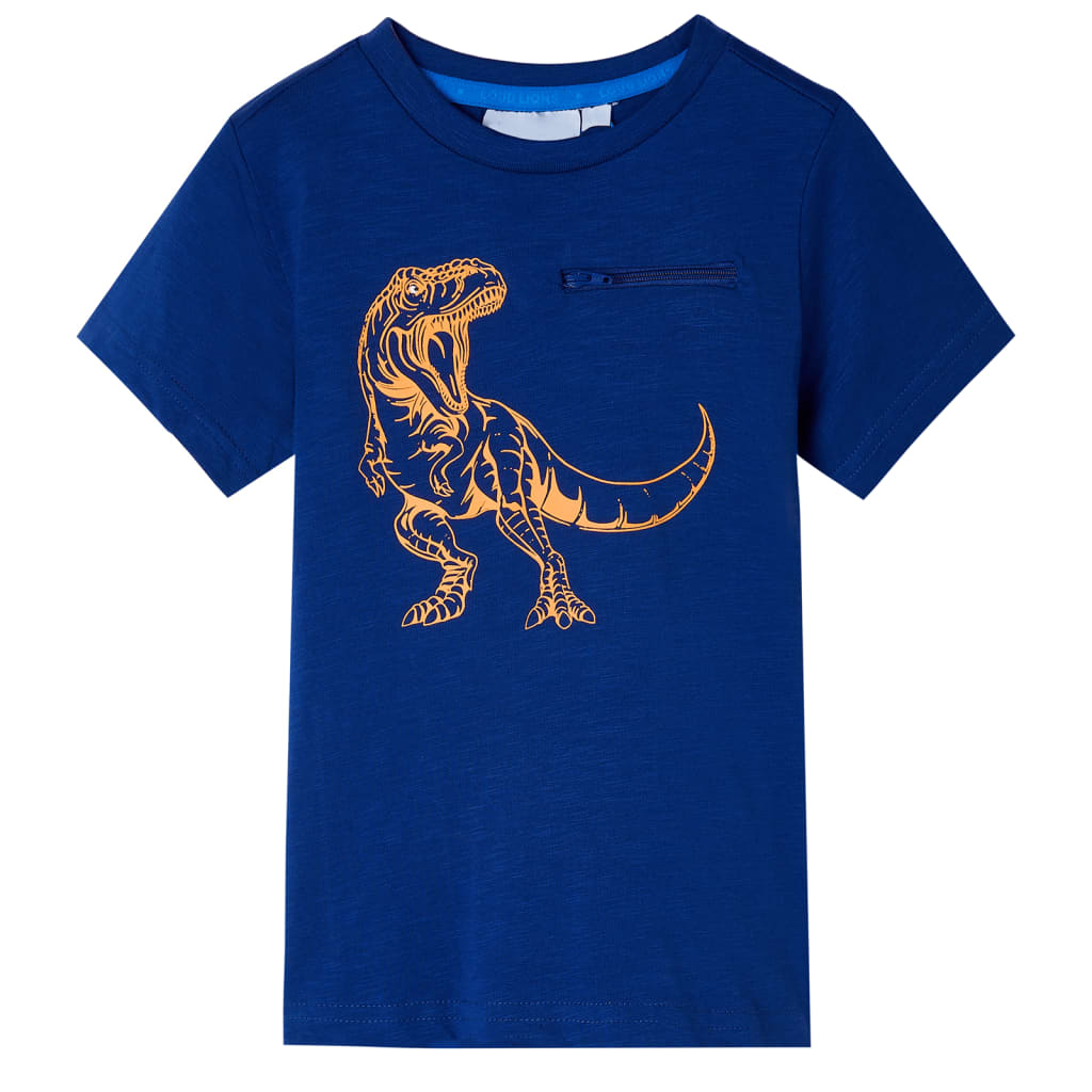 Kids' T-shirt with Short Sleeves Dark Blue 104