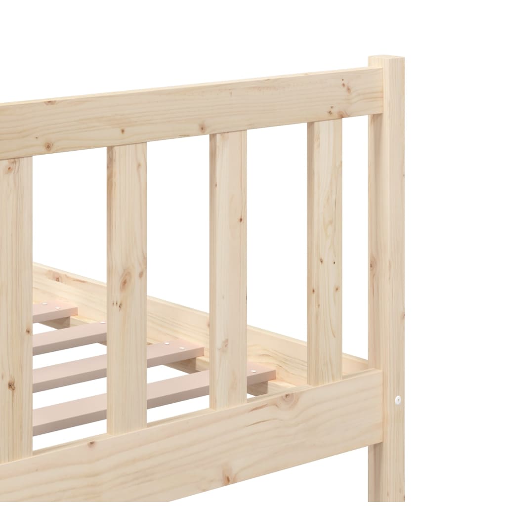 vidaXL Bed Frame without Mattress Solid Wood 140x200 cm (810082+814144)