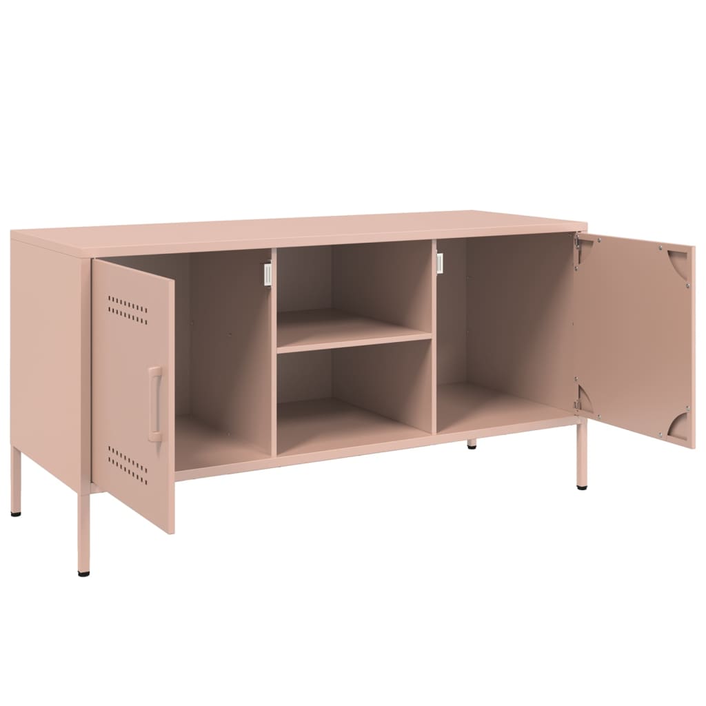 vidaXL TV Cabinet Pink 100.5x39x50.5 cm Steel