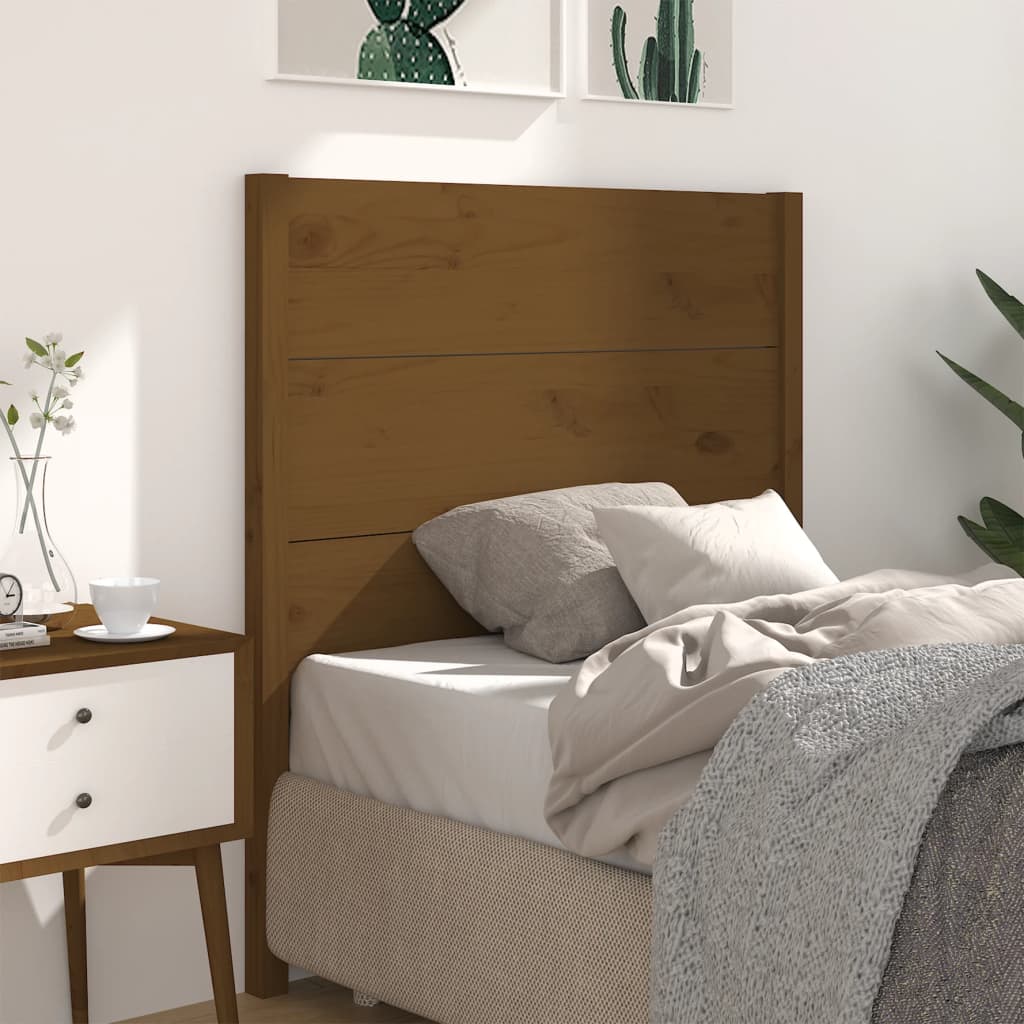 vidaXL Headboard Honey Brown 96x4x100 cm Solid Wood Pine