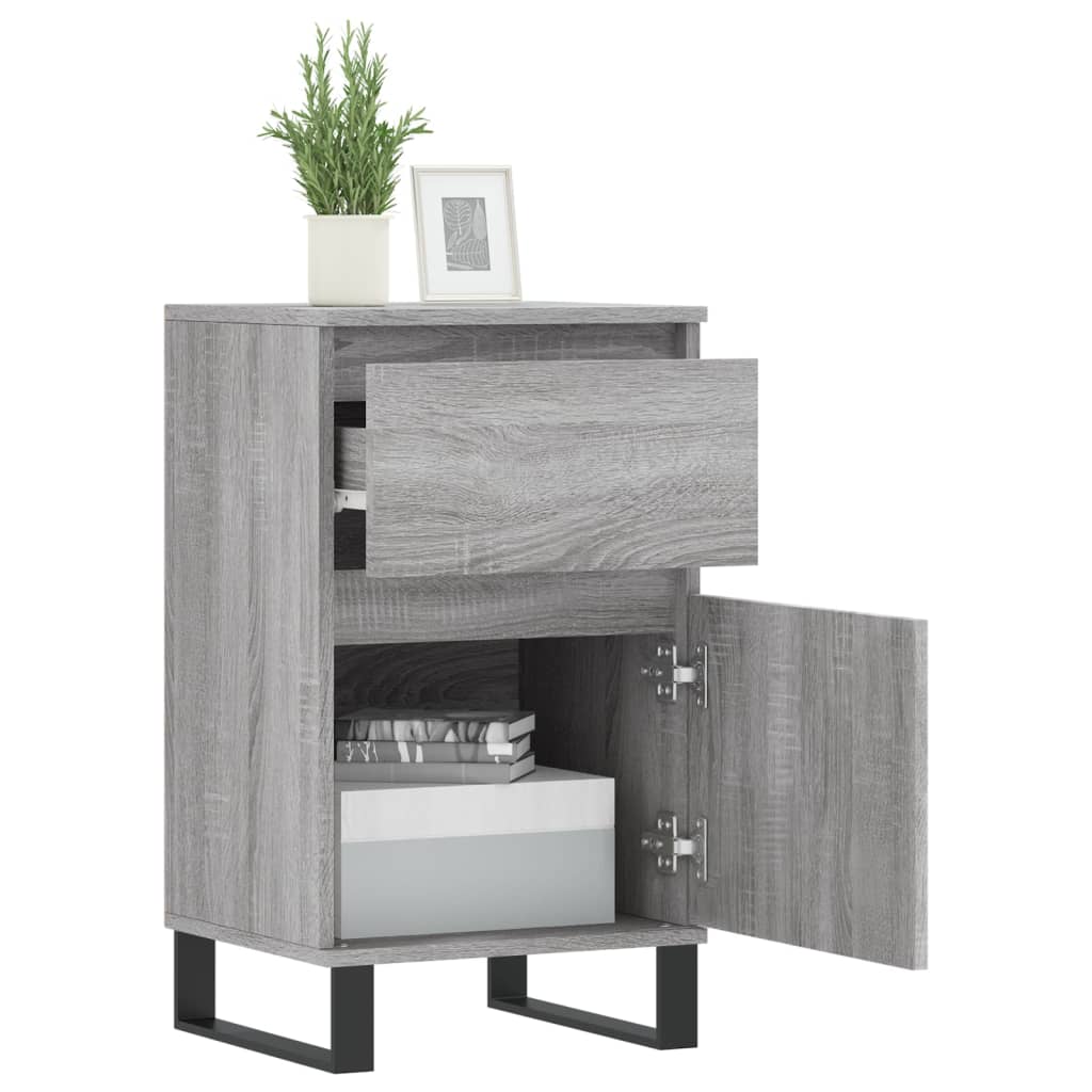 vidaXL Sideboards 2 pcs Grey Sonoma 40x35x70 cm Engineered Wood