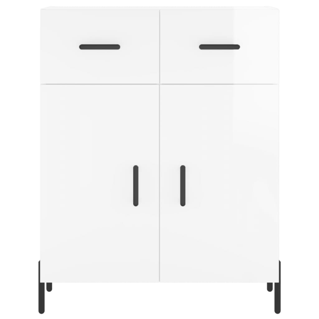 vidaXL Sideboard High Gloss White 69.5x34x90 cm Engineered Wood