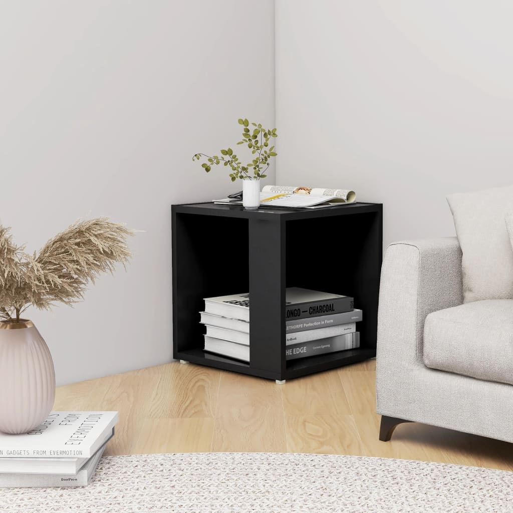 vidaXL Side Table Black 33x33x34.5 cm Engineered Wood