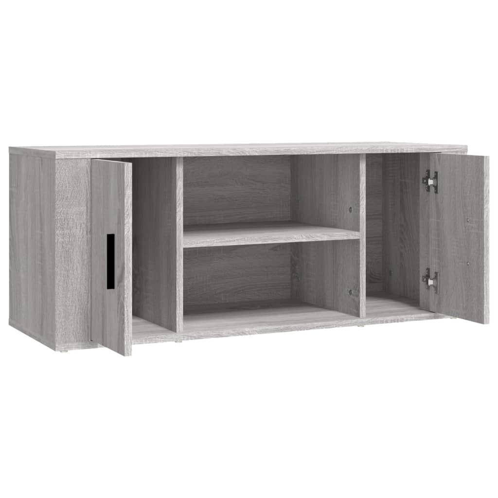 vidaXL TV Cabinet Grey Sonoma 100x35x40 cm Engineered Wood