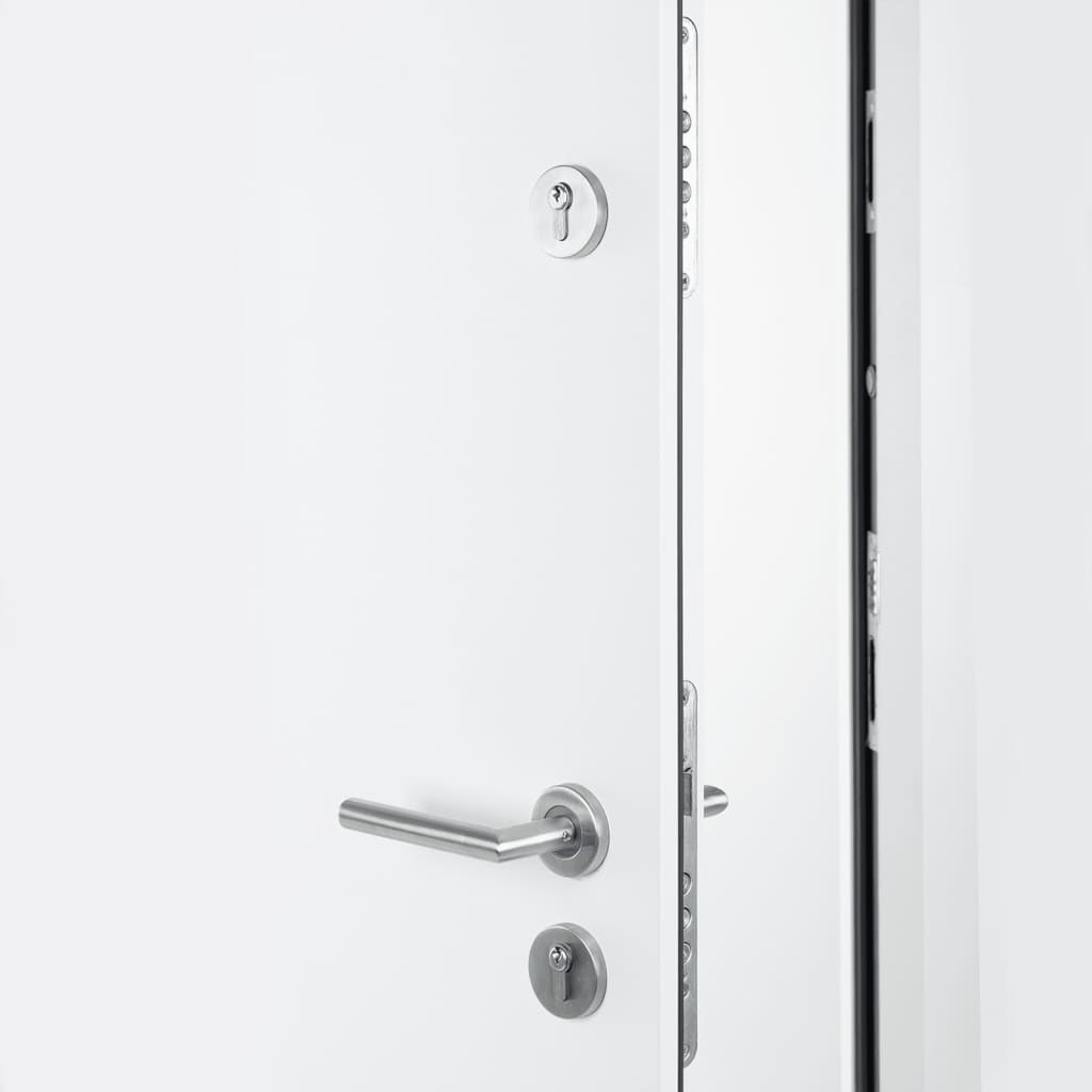 vidaXL Front Door White 100x200 cm Aluminium