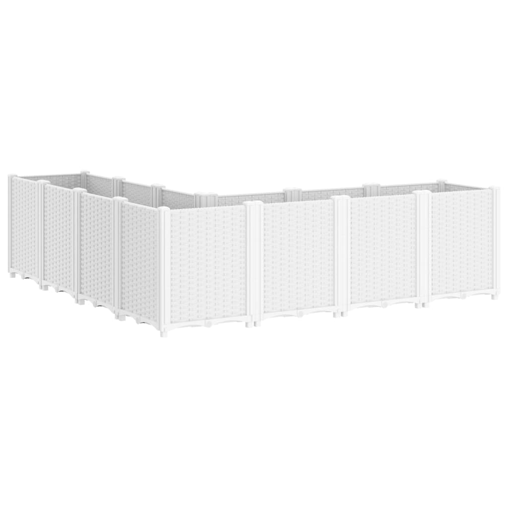 vidaXL Garden Planter White 160x160x53 cm PP