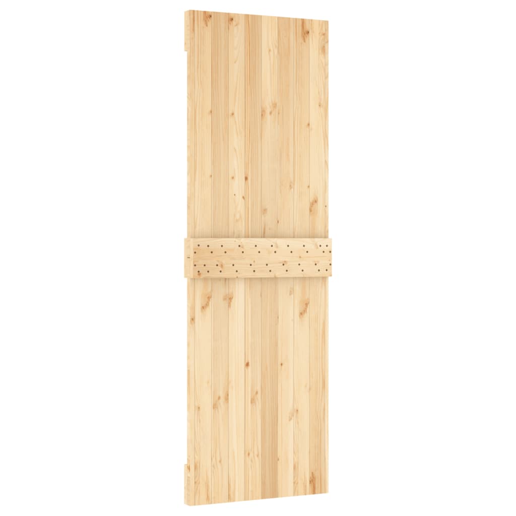 vidaXL Sliding Door with Hardware Set 70x210 cm Solid Wood Pine