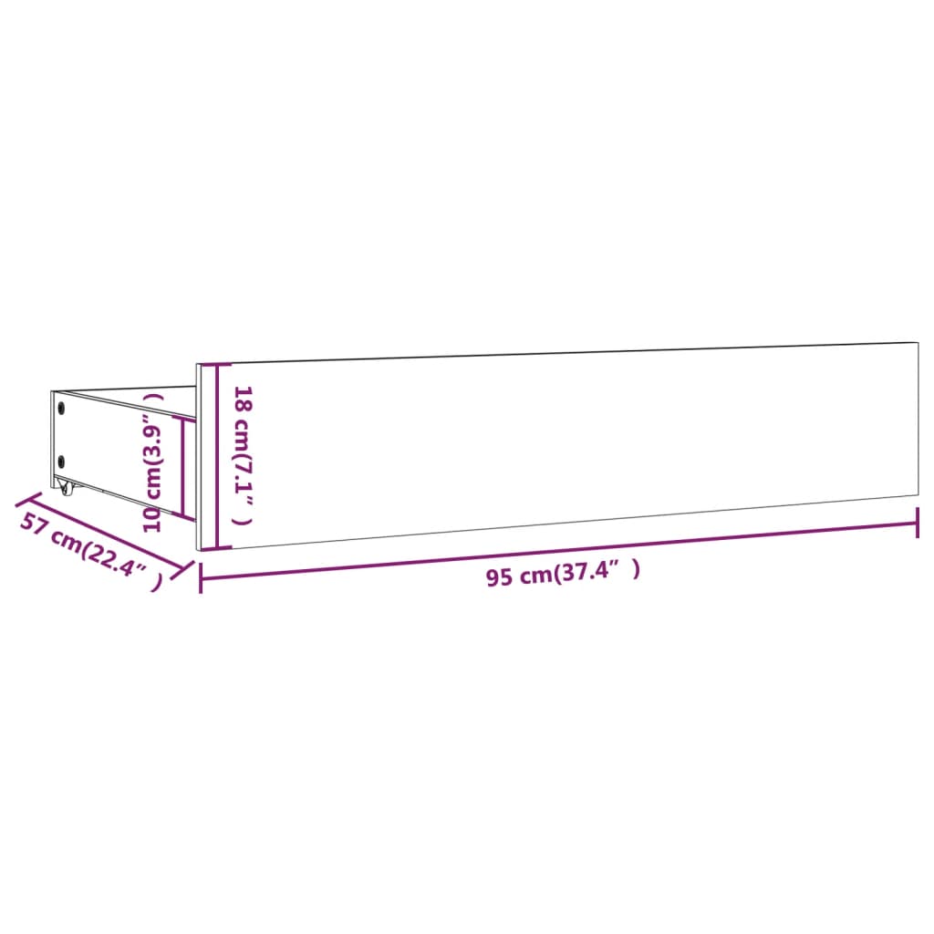 vidaXL Bed Frame without Mattress with Drawers 160x200 cm