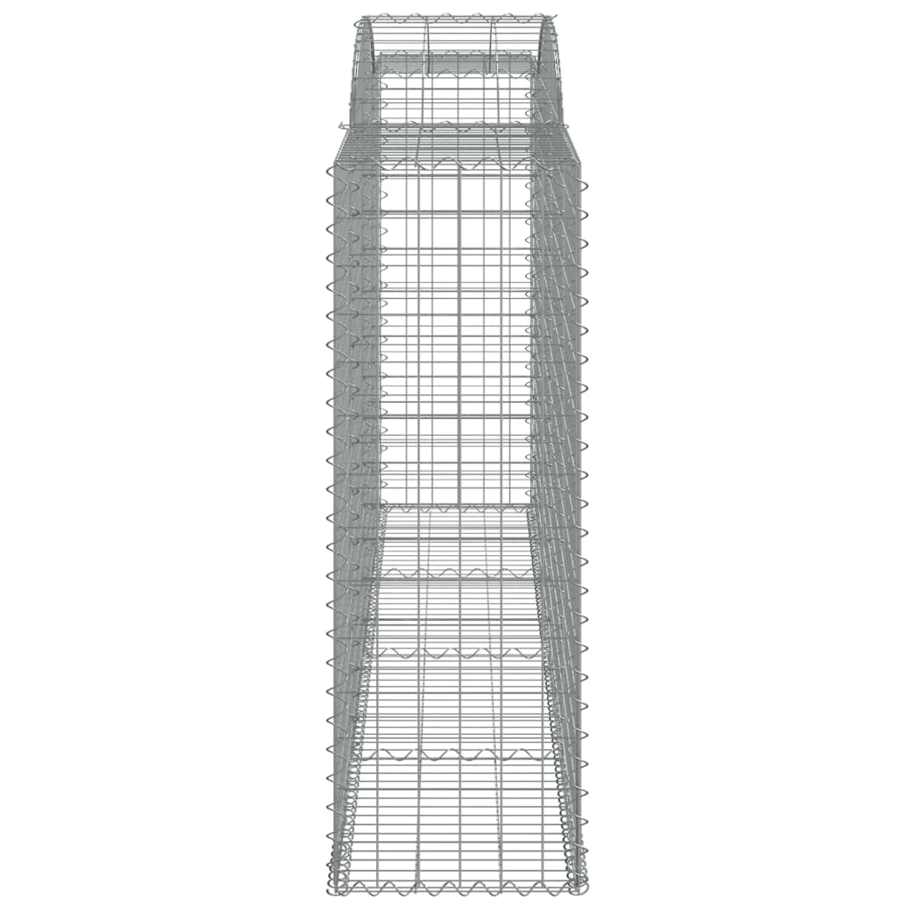 vidaXL Arched Gabion Baskets 17 pcs 300x50x140/160 cm Galvanised Iron