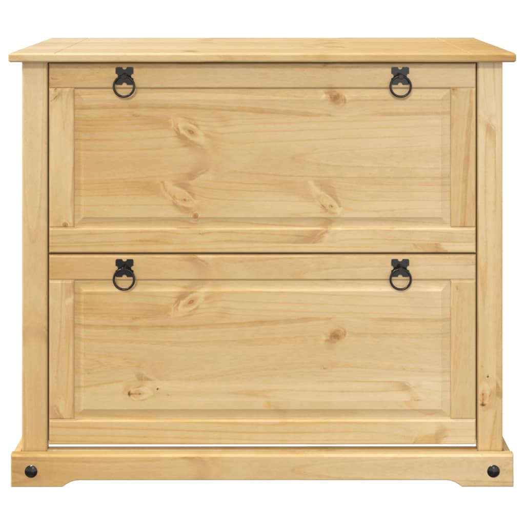 vidaXL Shoe Cabinet Corona 99x32x85 cm Solid Wood Pine