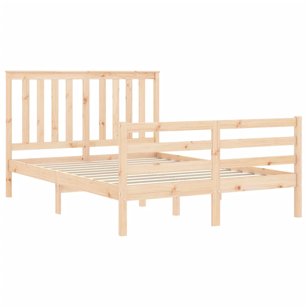 vidaXL Bed Frame without Mattress Small Double Solid Wood