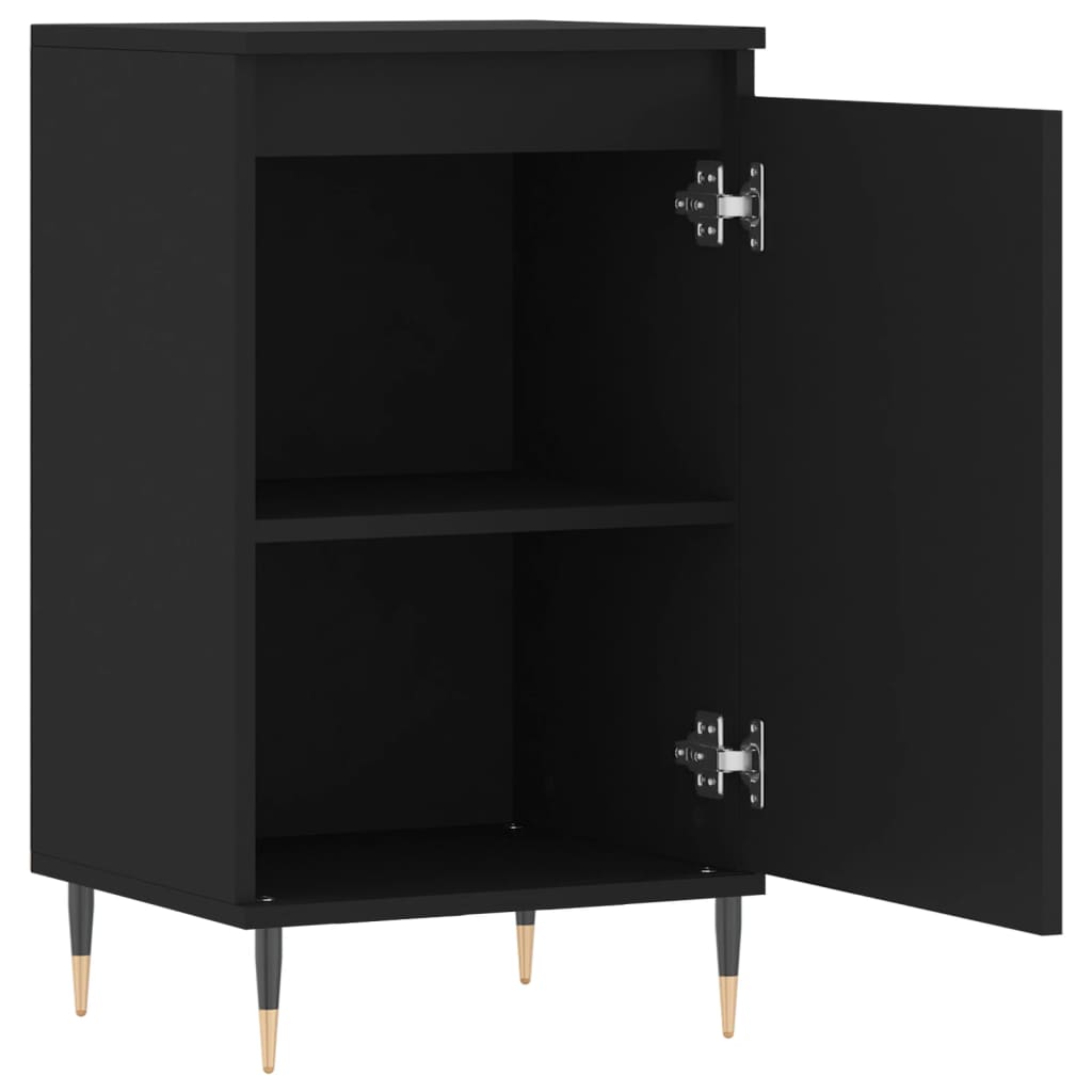 vidaXL Sideboards 2 pcs Black 40x35x70 cm Engineered Wood