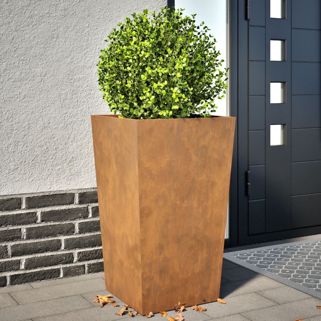 vidaXL Garden Planters 45x45x75 cm 2 pcs Corten Steel