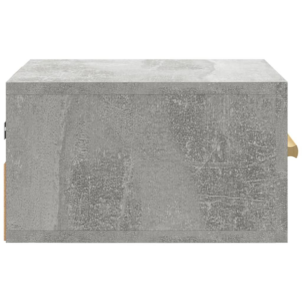 vidaXL Wall-mounted Bedside Cabinets 2 pcs Concrete Grey 35x35x20 cm