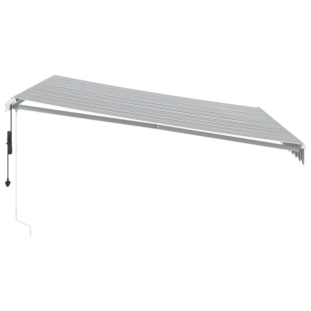 vidaXL Automatic Retractable Awning Anthracite&White 400x300 cm