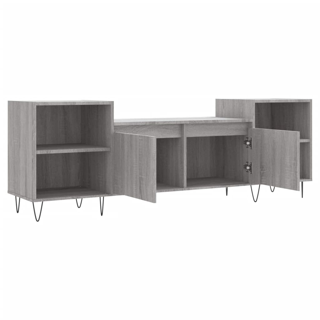 vidaXL TV Cabinet Grey Sonoma 160x35x55 cm Engineered Wood