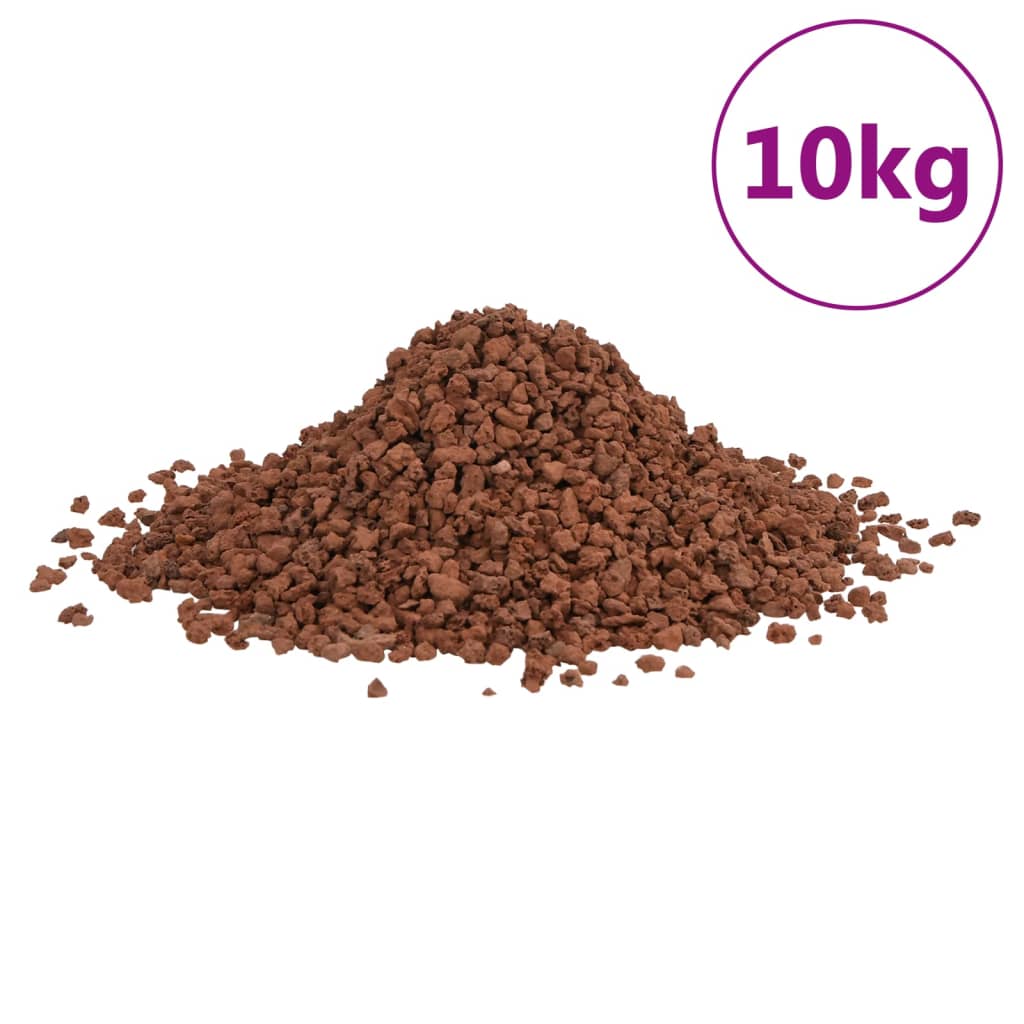 vidaXL Volcanic Rocks 10 kg Red 5-8 mm