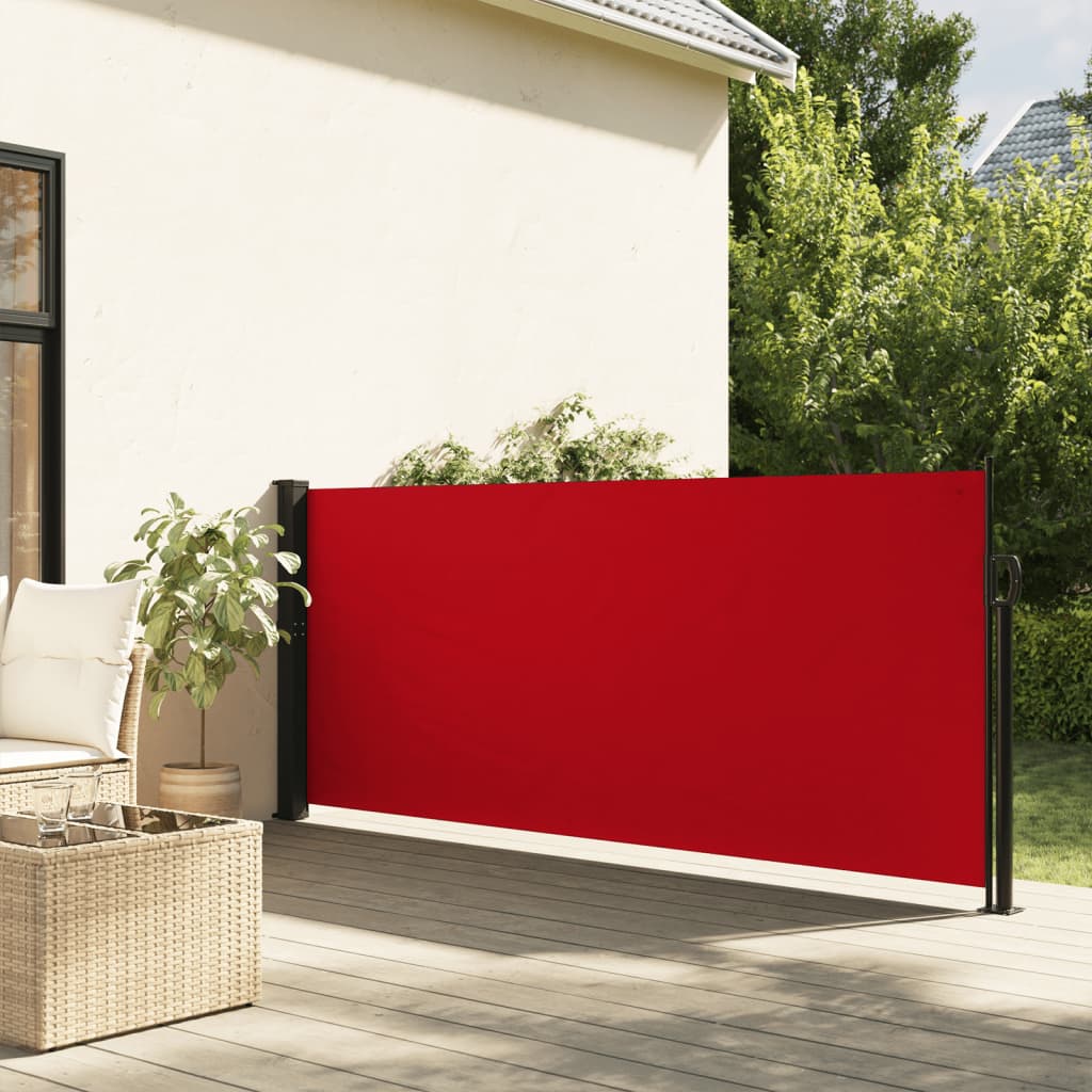 vidaXL Retractable Side Awning Red 120x500 cm