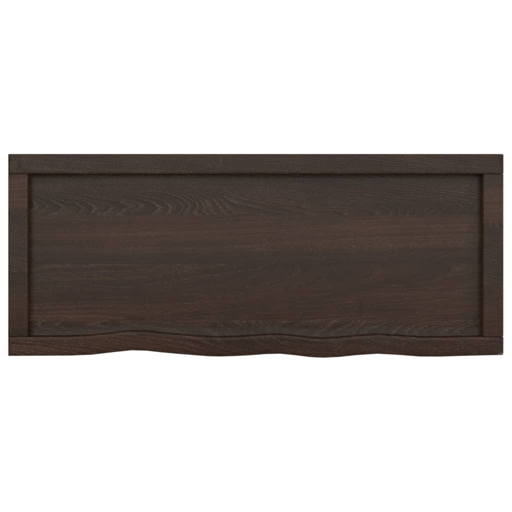 vidaXL Bathroom Countertop Dark Brown 100x40x(2-4) cm Treated Solid Wood