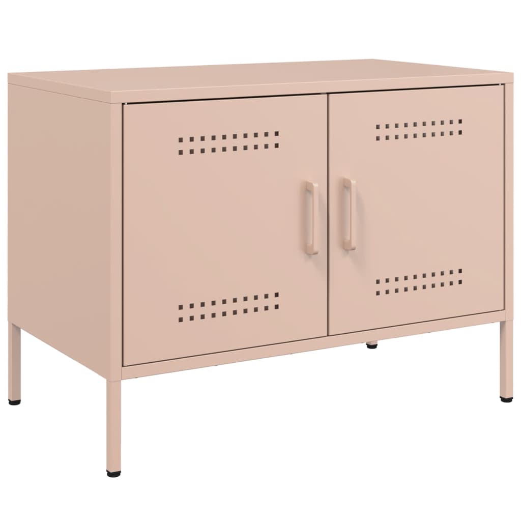 vidaXL TV Cabinet Pink 68x39x50.5 cm Steel