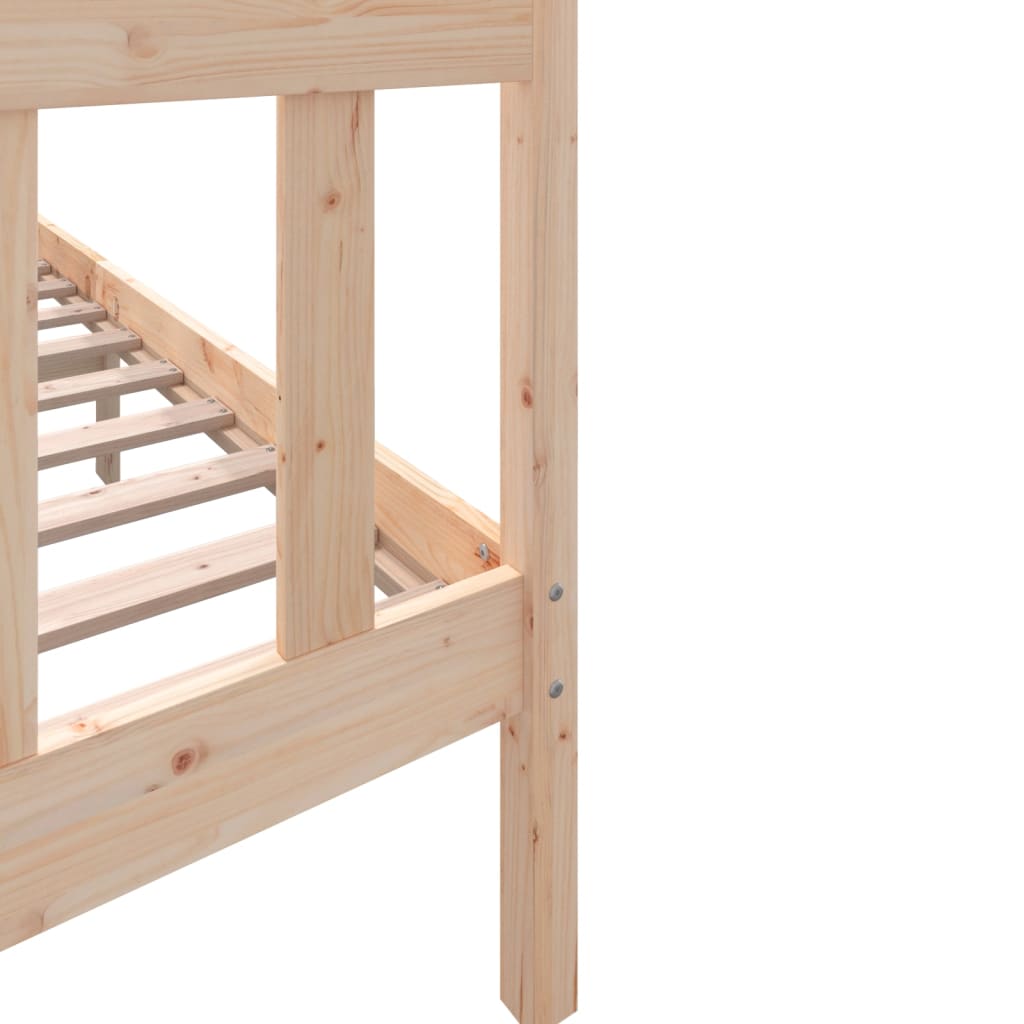 vidaXL Bed Frame without Mattress Solid Wood 160x200 cm (810092+814204)