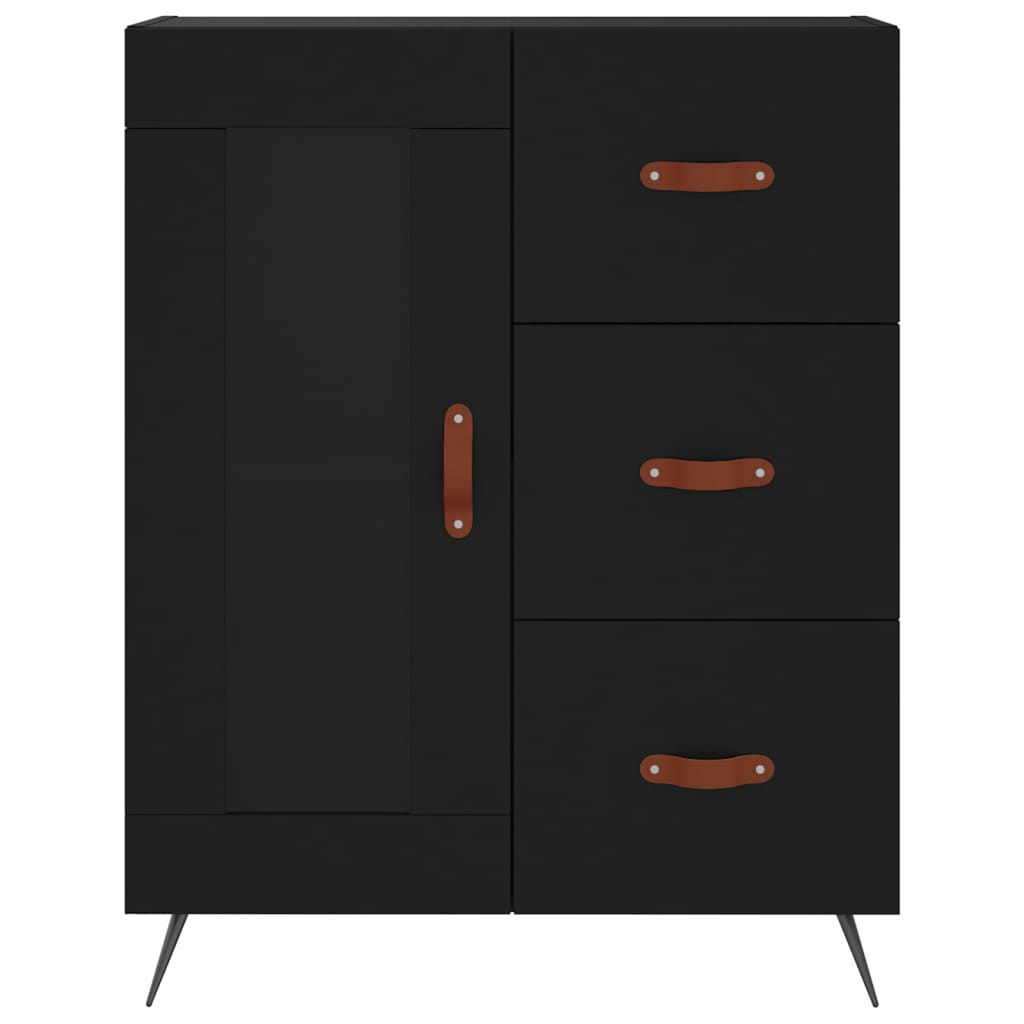 vidaXL Highboard Black 69.5x34x180 cm Engineered Wood