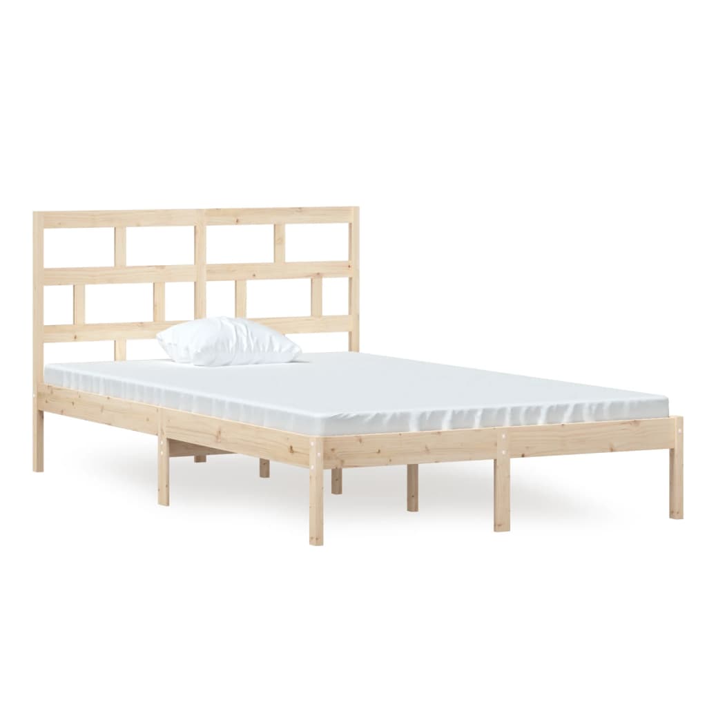 vidaXL Bed Frame without Mattress Solid Wood 120x200 cm (810012+814184)