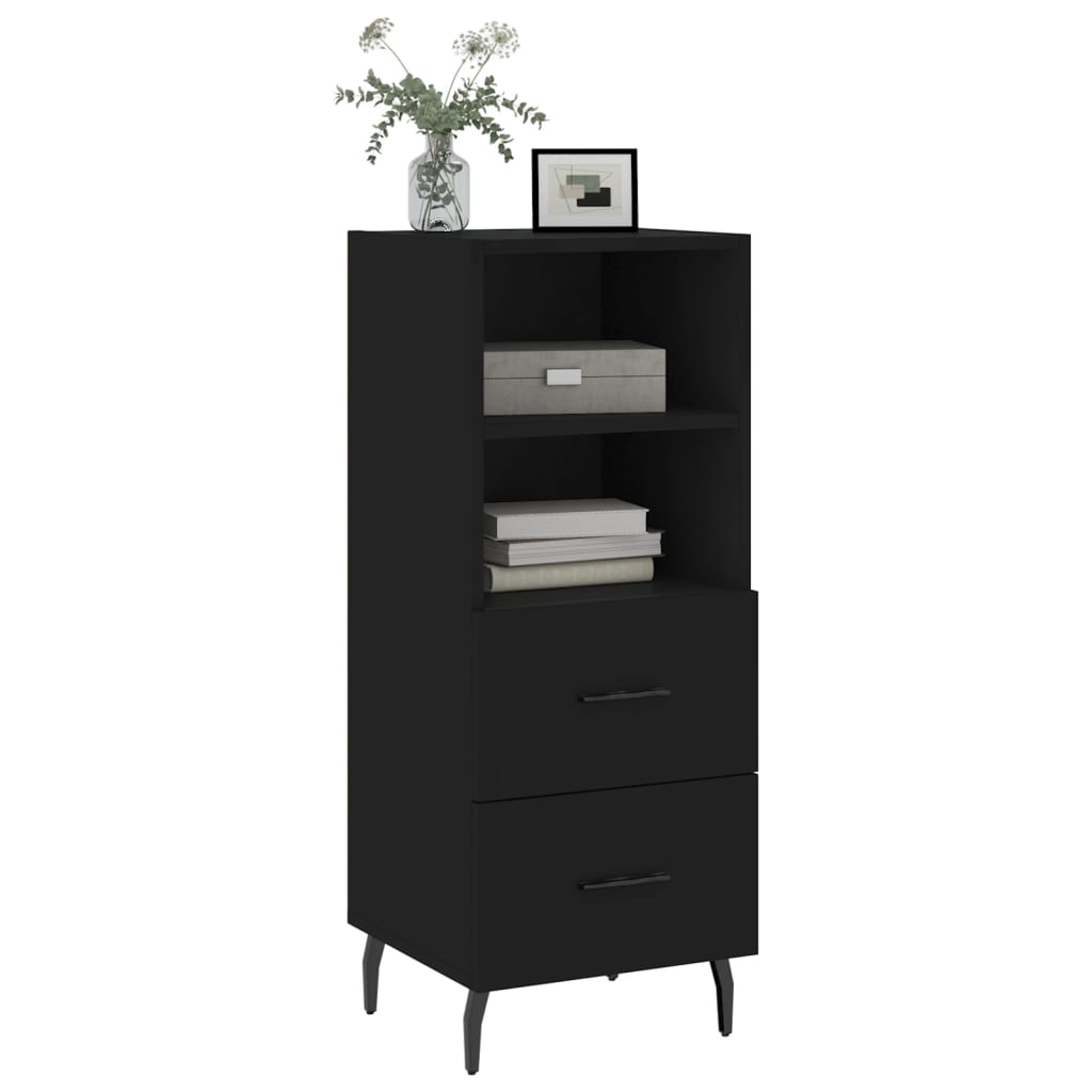 vidaXL Sideboard Black 34.5x34x90 cm Engineered Wood