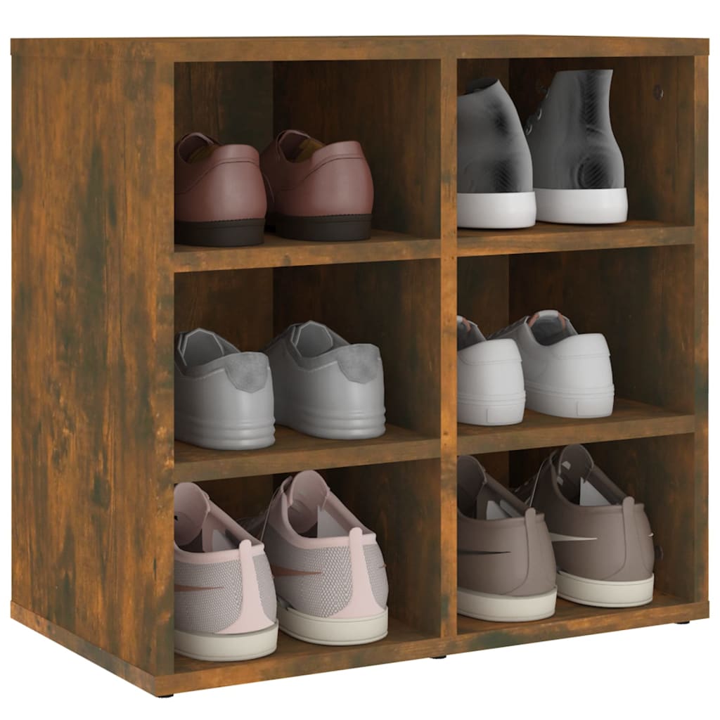 vidaXL Shoe Cabinets 2 pcs Smoked Oak 52.5x30x50 cm