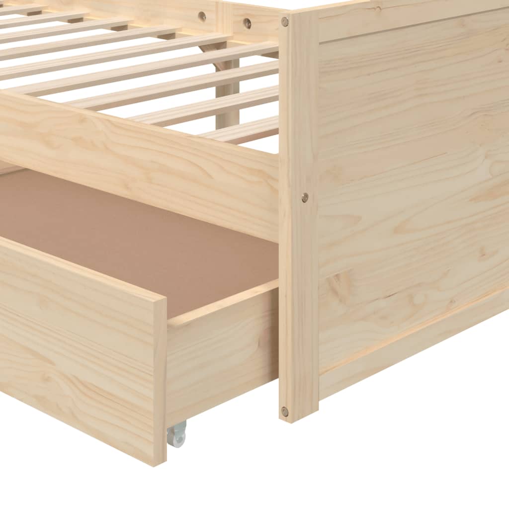 vidaXL Bed Frame without Mattress Solid Wood Pine 90x200 cm