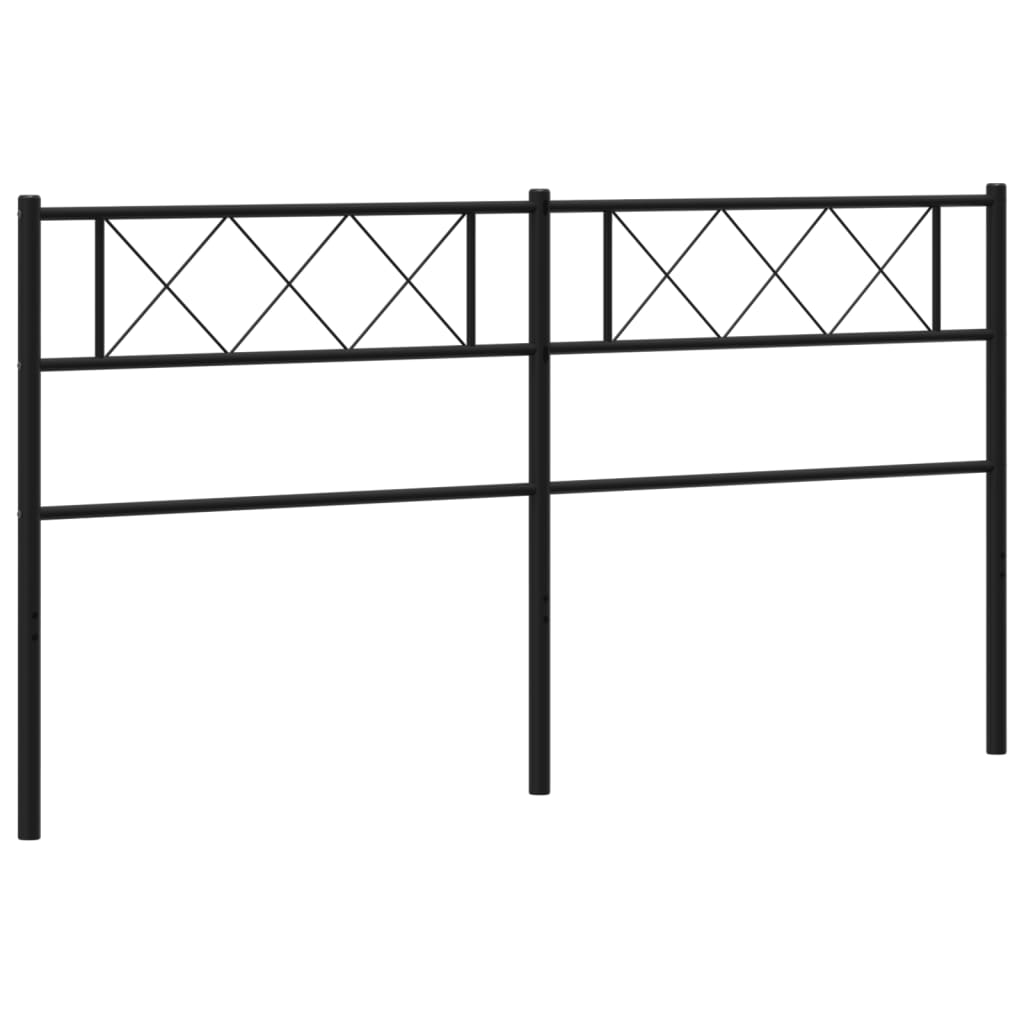 vidaXL Metal Headboard Black 180 cm