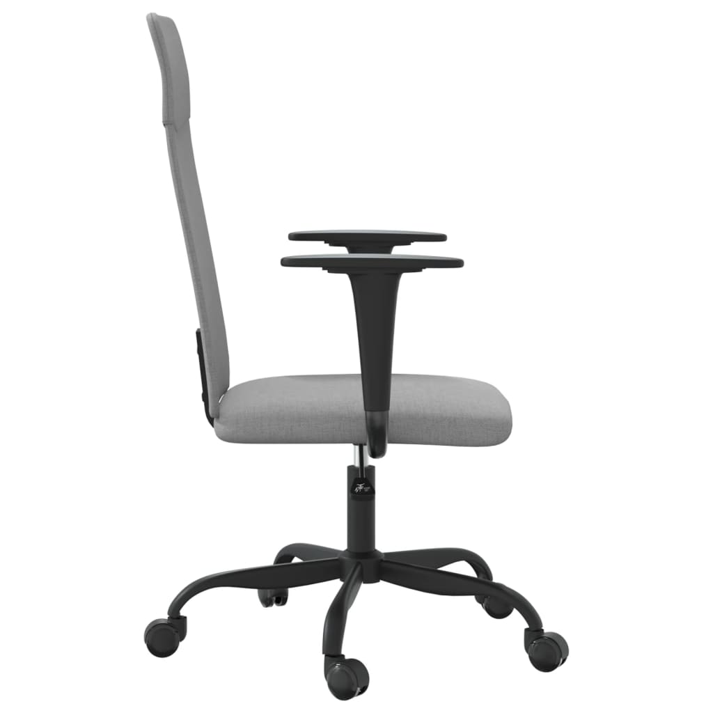 vidaXL Office Chair Light Grey Fabric