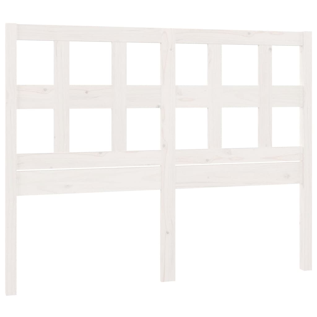 vidaXL Bed Headboard White 125.5x4x100 cm Solid Wood Pine