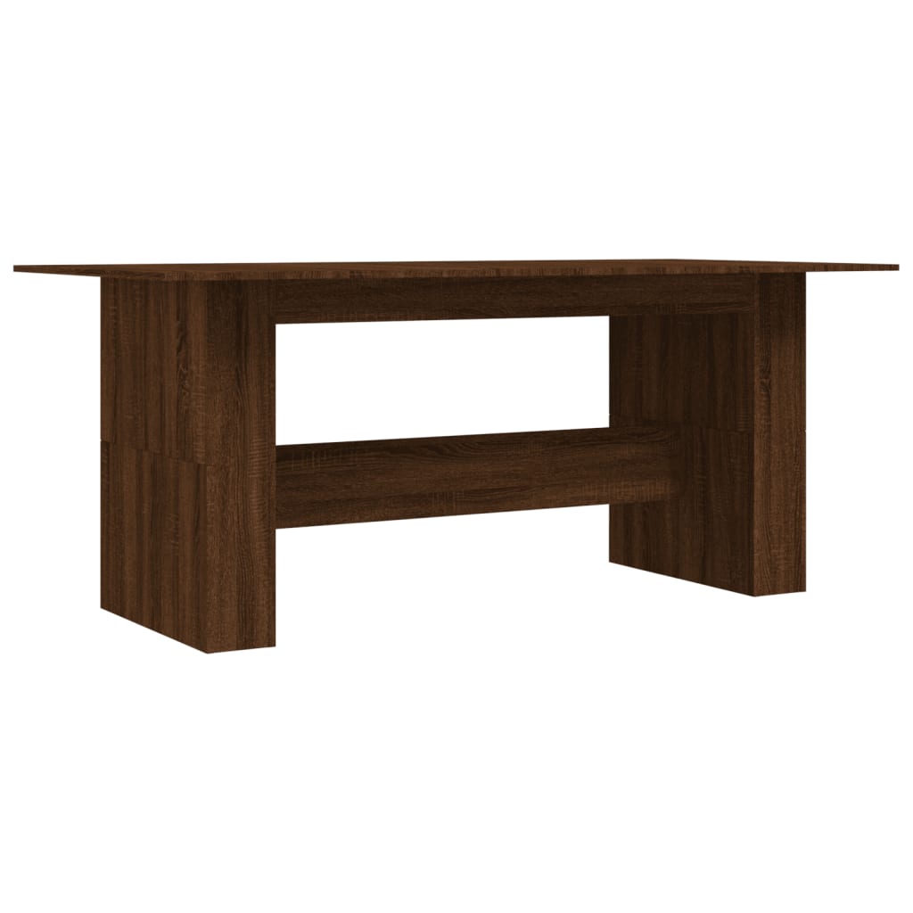 vidaXL Dining Table Brown Oak 180x90x76 cm Engineered Wood