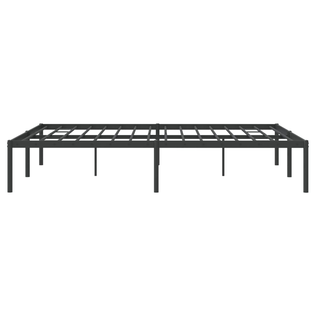 vidaXL Metal Bed Frame without Mattress Black 140x190 cm