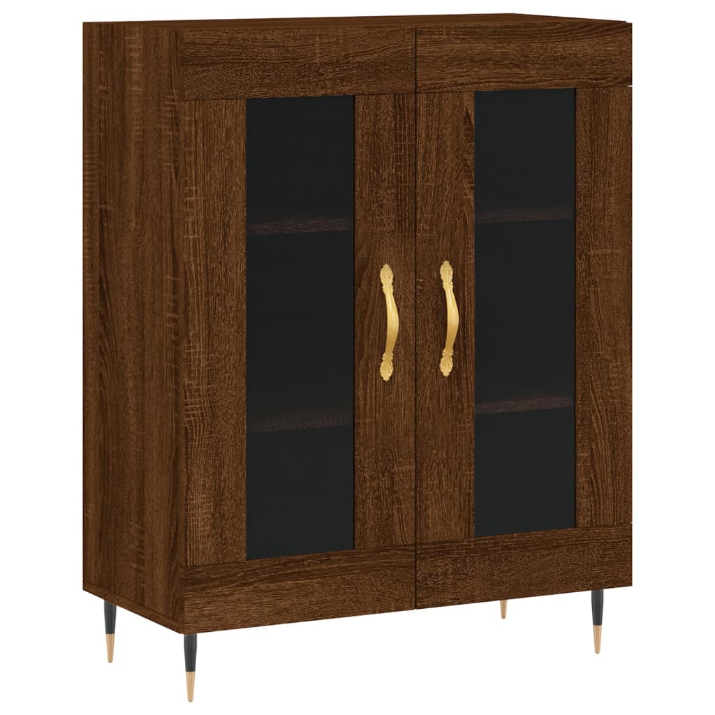 vidaXL Highboard Brown Oak 69.5x34x180 cm Engineered Wood