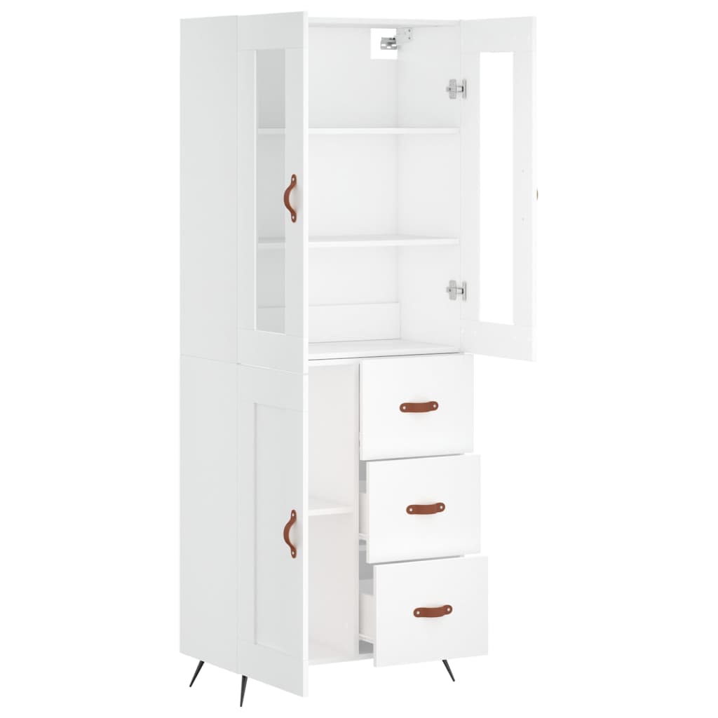 vidaXL Highboard White 69.5x34x180 cm Engineered Wood