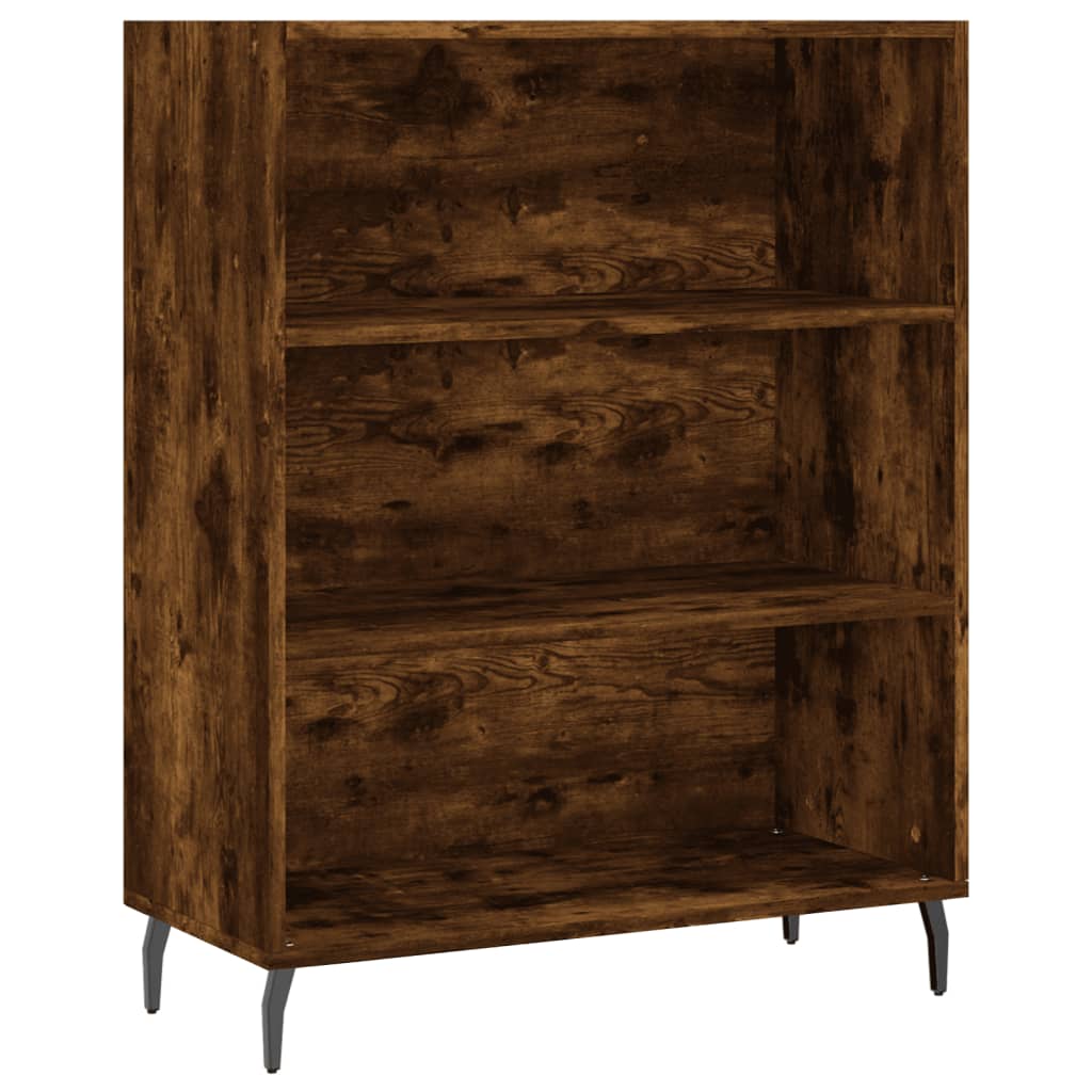 vidaxL Shelf Cabinet Smoked Oak 69.5x32.5x90 cm Engineered Wood