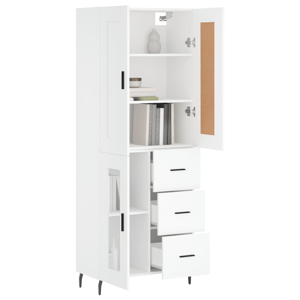 vidaXL Highboard White 69.5x34x180 cm Engineered Wood