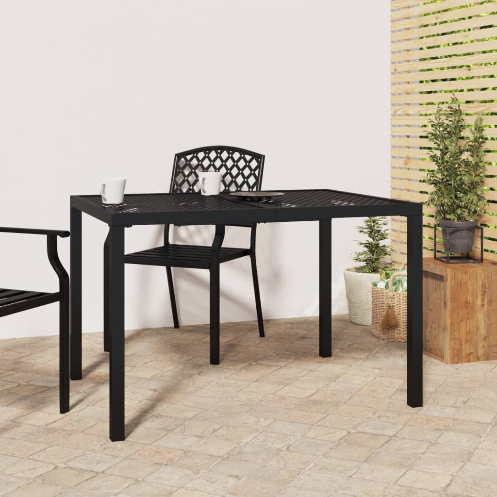 vidaXL Garden Table Anthracite 110x80x72 cm Steel