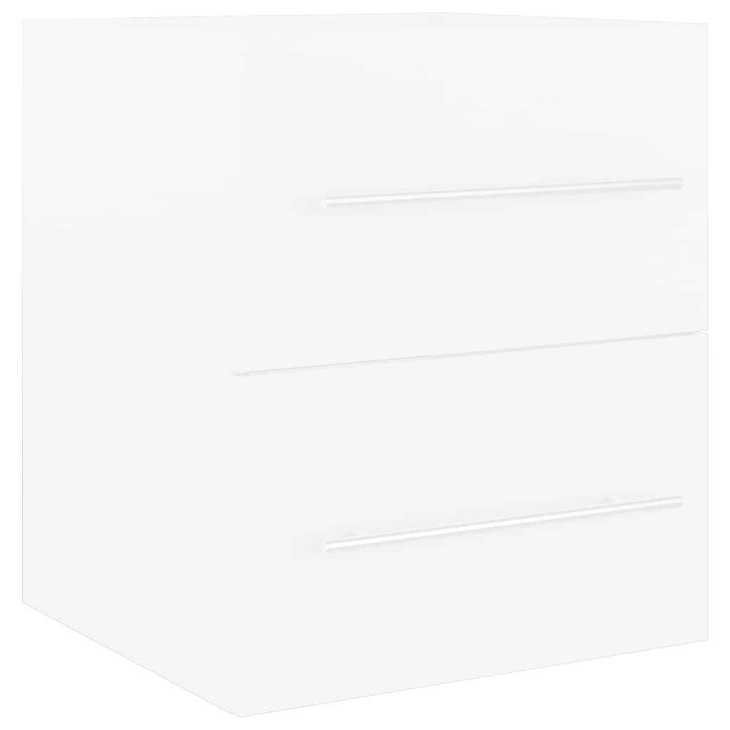 vidaXL Sink Cabinet with Built-in Basin White Engineered Wood