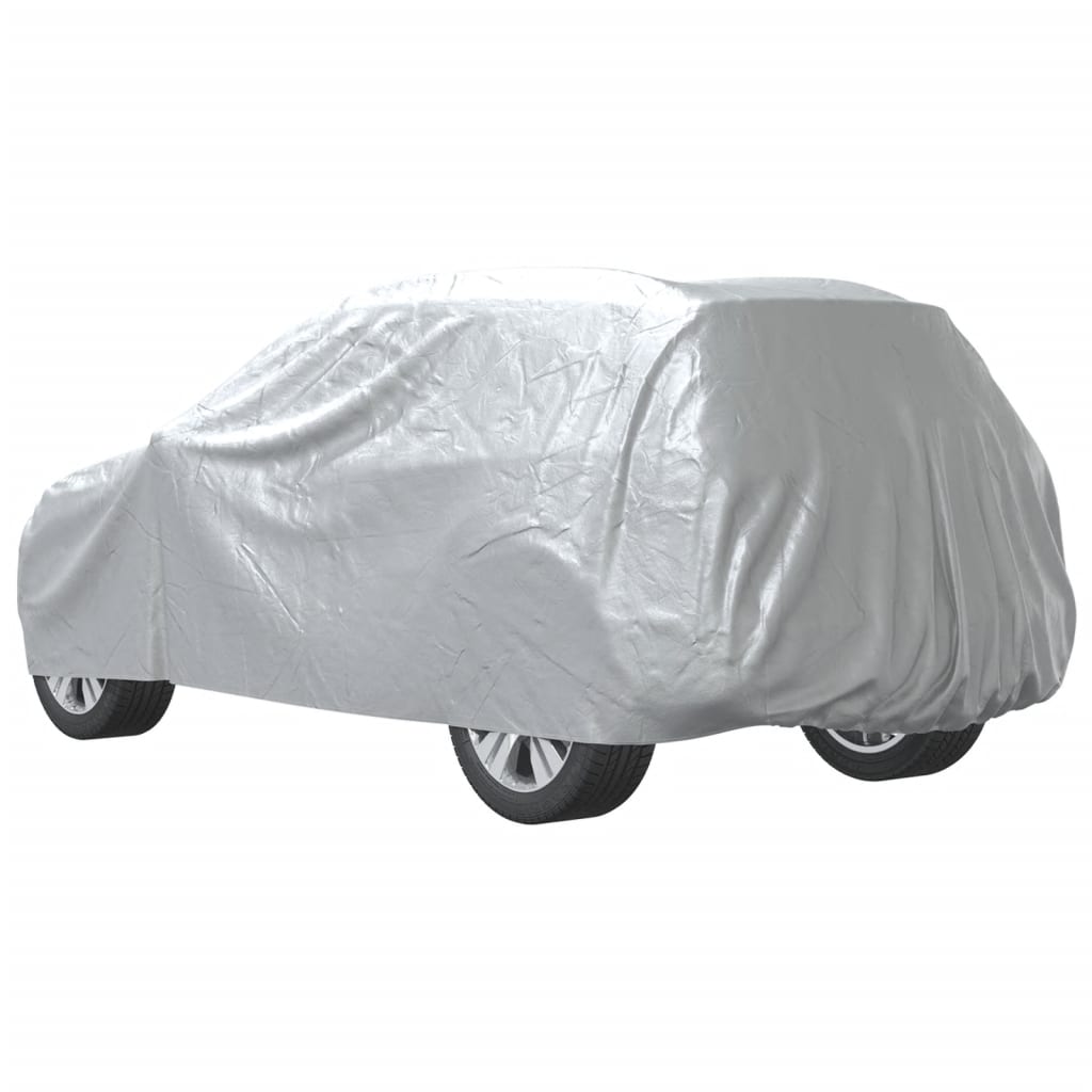 vidaXL Car Cover for SUV with Buckle Straps Full Silver M