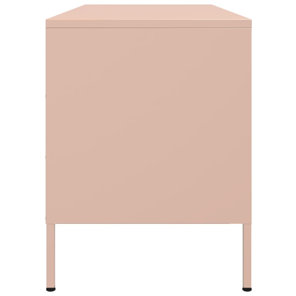 vidaXL TV Cabinet Pink 100.5x39x50.5 cm Steel