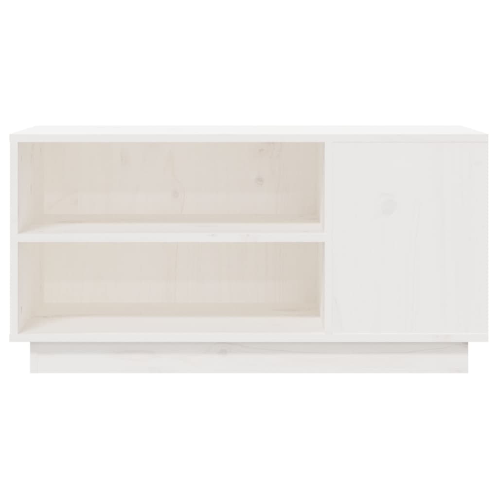 vidaXL TV Cabinet White 80x35x40.5 cm Solid Wood Pine