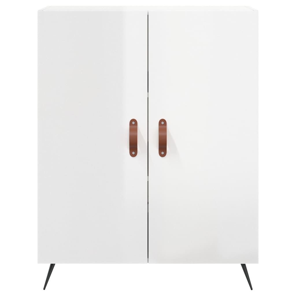 vidaXL Highboard High Gloss White 69.5x34x180 cm Engineered Wood